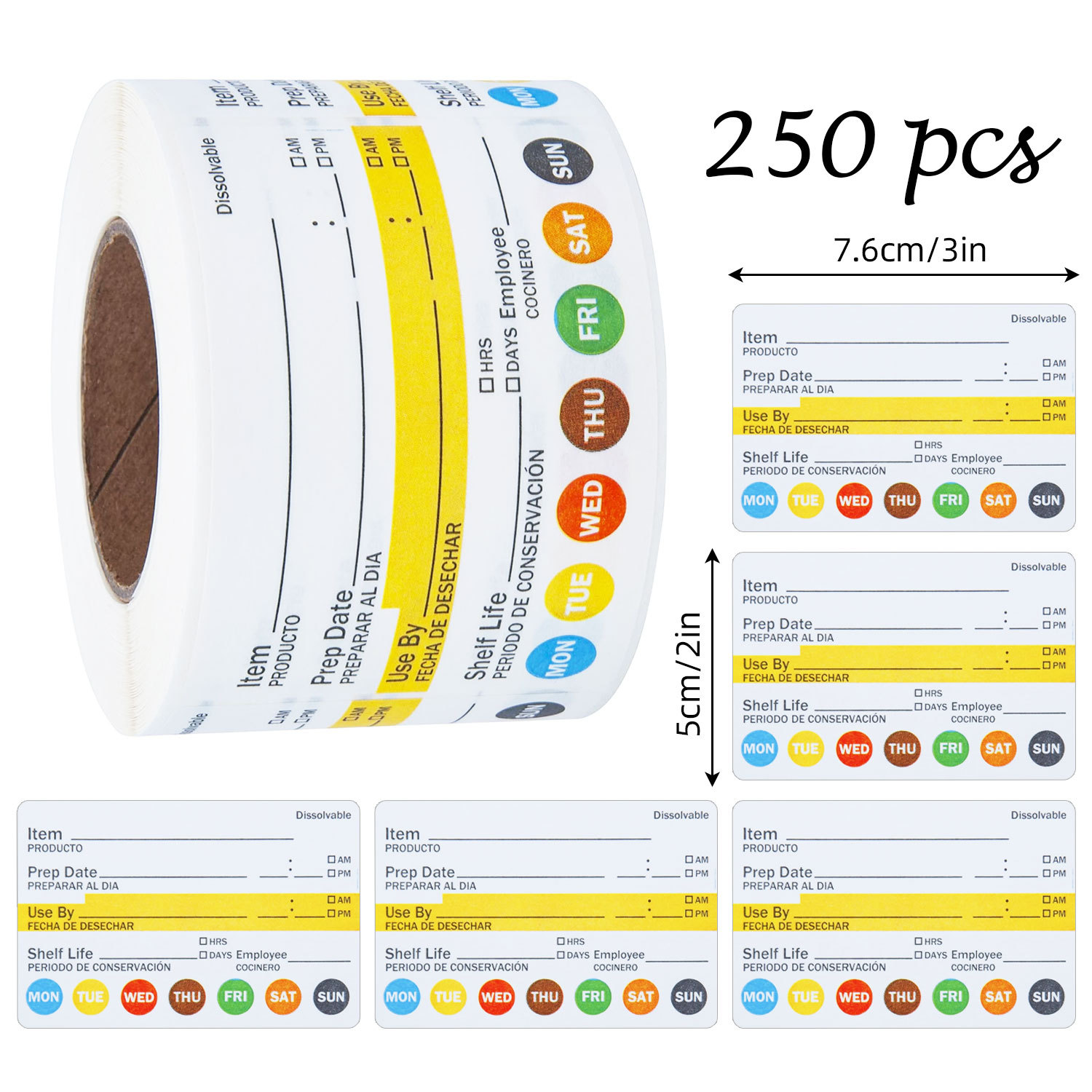 Etiquetas de Fecha para Alimen - Food Storage Labels reseña y precio
