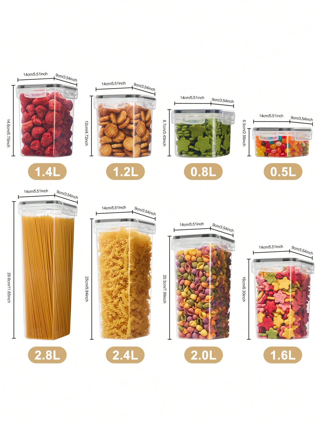 48 recipientes herméticos para - Food Storage Labels reseña y precio