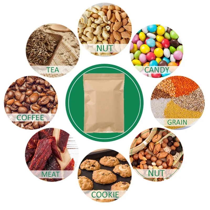 Bolsa de papel Kraft marrón co - Food Storage Bag reseña y precio