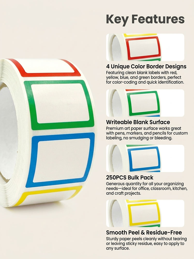 250 uds/rollo de pegatinas cla - Food Storage Labels reseña y precio