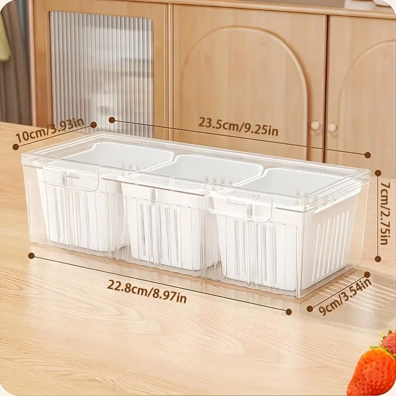 Contenedores de almacenamiento - Food Storage With Dividers reseña y precio