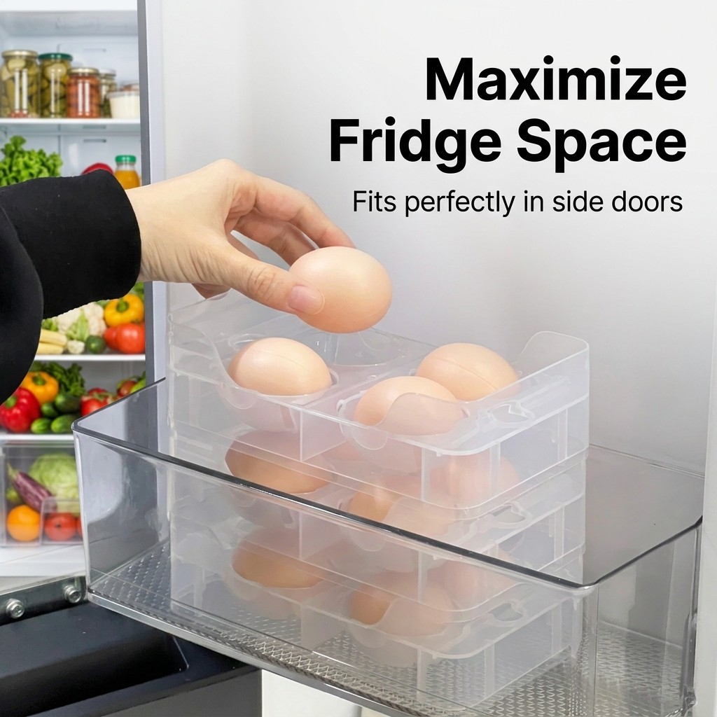 Contenedor de Huevos Apilable, - Food Storage With Dividers reseña y precio