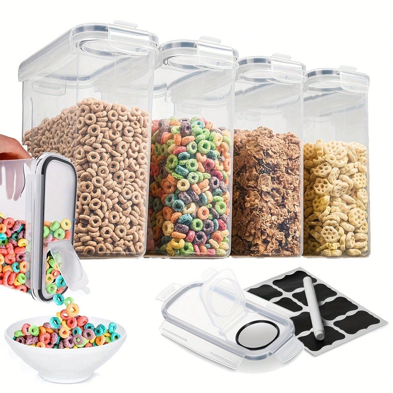 Recipientes herméticos para gu - Food Storage Labels reseña y precio